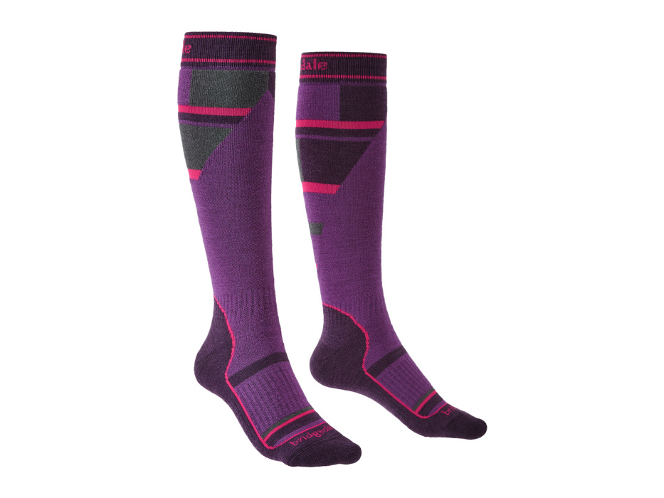 Bridgedale Ski Mountain Junior purple/grey/070 L ponožky