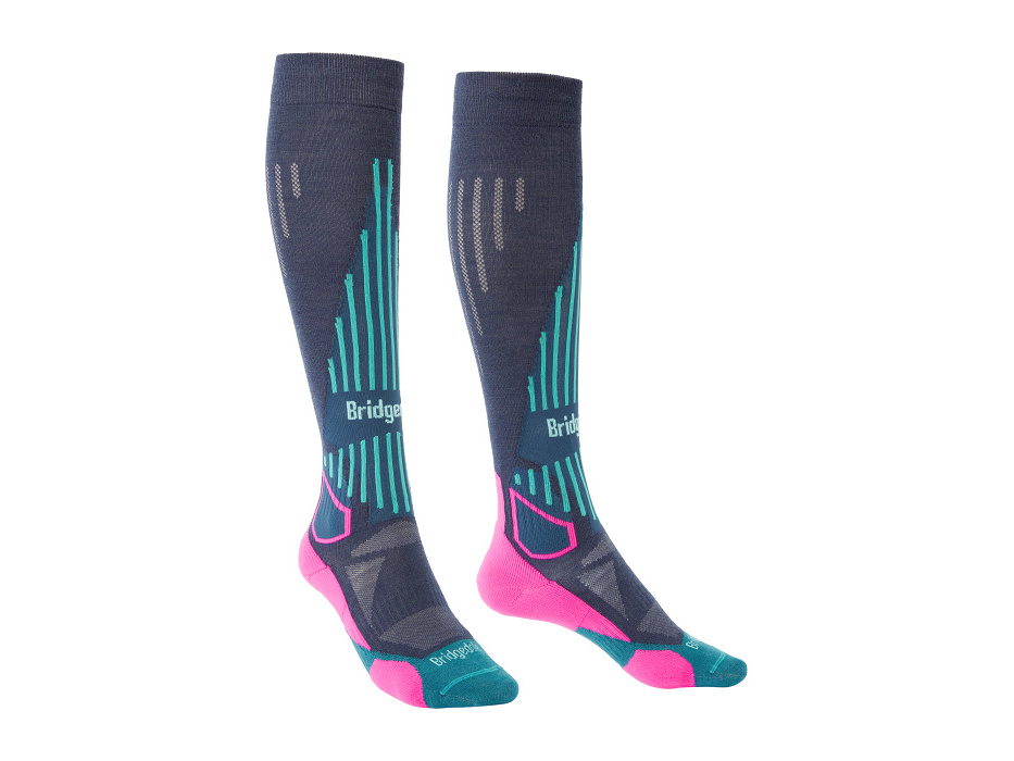 Bridgedale Ski Lightweight Women's dark denim/pink/321 S ponožky