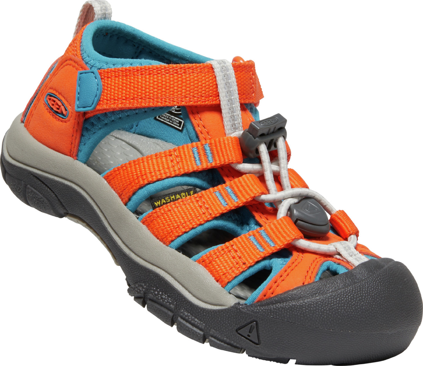 Sandály Keen NEWPORT H2 CHILDREN safety orange/fjord blue US 12