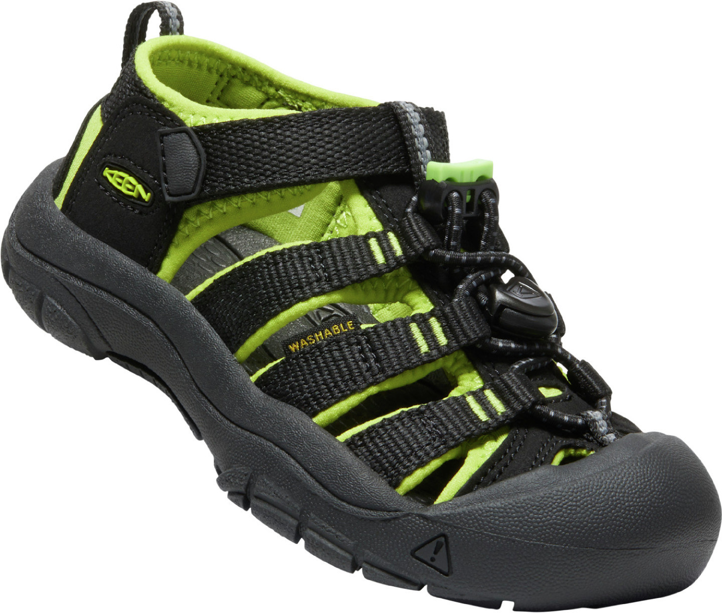 Sandály Keen NEWPORT H2 CHILDREN black/lime green US 8