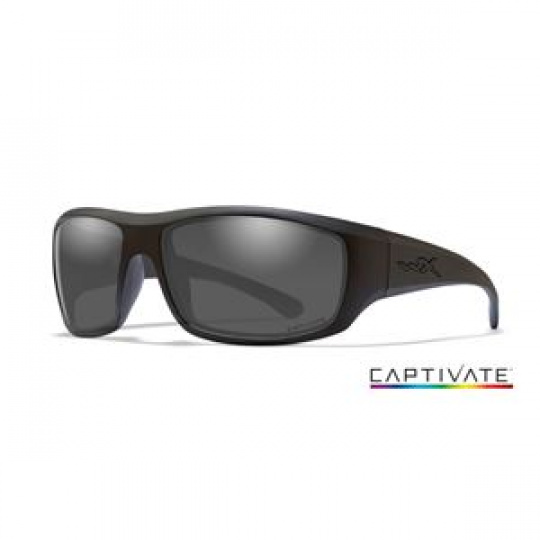 WILEY X OMEGA Captivate Polarized - Smoke Grey/Black Ops - Matte Black