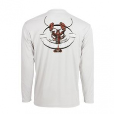 Tech Tee LS - Lobster Print - Glacier vel. L