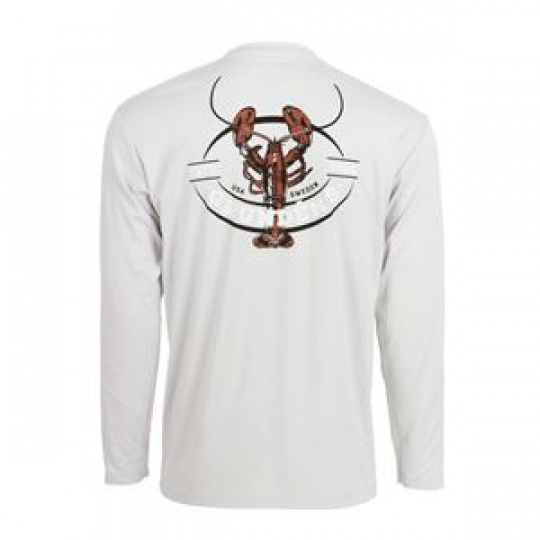 Tech Tee LS - Lobster Print - Glacier vel. L