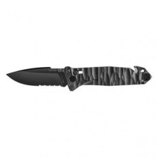 CAC S200 FRENCH ARMY KNIFE TEXTURED PA6 FV BLACK HANDLE