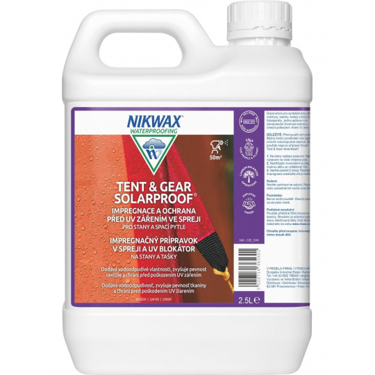 Impregnace Nikwax Tent & Gear Solarproof 2500 ml.