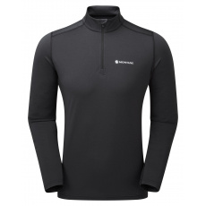 Montane DART THERMO ZIP NECK-BLACK-S pánské tričko černé