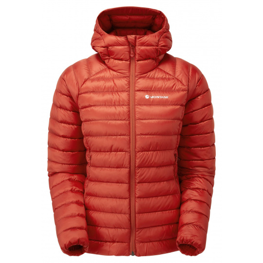 Montane FEM ANTI-FREEZE HOODIE-SAFFRON RED-UK16/XL dámská bunda červená