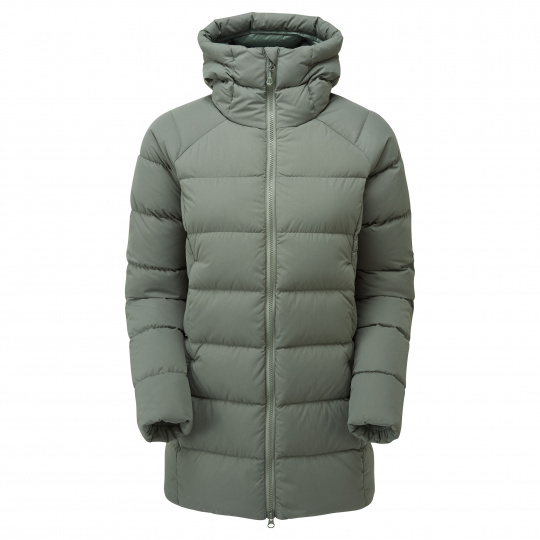 Montane FEM TUNDRA HOODIE-EUCALYPTUS-UK12/M dámský kabát tmavě šedozelený