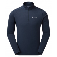 Montane DART THERMO ZIP NECK-ECLIPSE BLUE-S pánské triko dlouhý ruk. modré