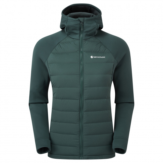 Montane FEM COMPOSITE HOODIE-DEEP FOREST-UK14/L dámská bunda tmavě zelená