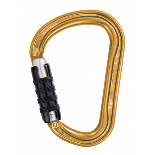 Petzl WILLIAM TRIACT LOCK karabina s automat.pojistkou ZLATÁ