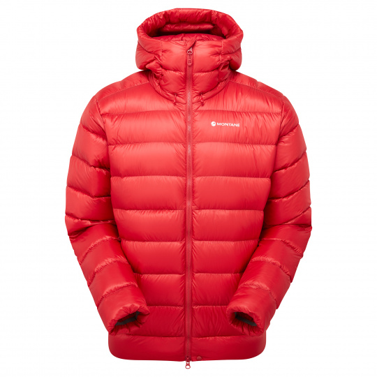 Montane ANTI-FREEZE XT HOODIE-ACER RED-M pánská bunda tmavě červená