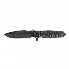 MARAUDEUR SURVIVAL KNIFE G10 BLACK HANDLE / SERRATED BLADE + KYDEX SHEATH