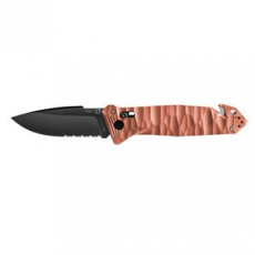 CAC S200 FRENCH ARMY KNIFE TEXTURED G10 CORAL HANDLE