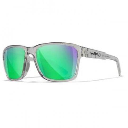 WILEY X TREK Captivate Polarized - Green Mirror - Amber/Gloss Crystal Light Grey