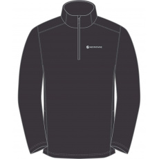 Montane DART ZIP NECK-MIDNIGHT GREY-S pánské triko dlouhý ruk. tmavě šedé