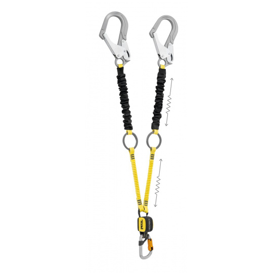 Petzl ABSORBICA-Y TIE BACK 150 cm tlumič pádu s karabinami MGO + Bm´D