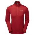 Montane PROTIUM LITE PULL-ON-ACER RED-L pánská mikina tmavě červená