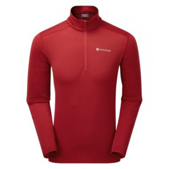 Montane PROTIUM LITE PULL-ON-ACER RED-L pánská mikina tmavě červená