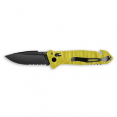 CAC ARMY KNIFE TEXTURED PA6 FV  YELLOW HANDLE