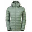 Montane FEM ICARUS LITE HOODIE-EUCALYPTUS-UK12/M dámská bunda tmavě šedozelená