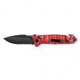 CAC ARMY KNIFE TEXTURED PA6 FV RED HANDLE