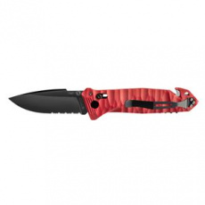 CAC ARMY KNIFE TEXTURED PA6 FV RED HANDLE