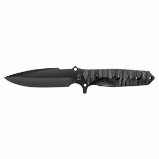 MARAUDEUR SURVIVAL KNIFE G10 BLACK HANDLE / SMOOTH BLADE + KYDEX SHEATH