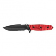 MARAUDEUR SURVIVAL KNIFE G10 RED HANDLE / SERRATED BLADE + KYDEX SHEATH