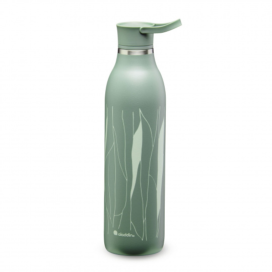 ALADDIN CityLoop Thermavac eCycle vakuová láhev 600 ml Sage Green zelená s potiskem