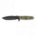 MARAUDEUR SURVIVAL KNIFE G10 ARMY GREEN HANDLE / SERRATED BLADE + KYDEX SHEATH