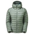 Montane FEM ANTI-FREEZE HOODIE-PALE SAGE-UK8/XS dámská bunda šedozelená