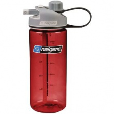 Láhev Nalgene MultiDrink, Red w/ Gray Cap, Sustain