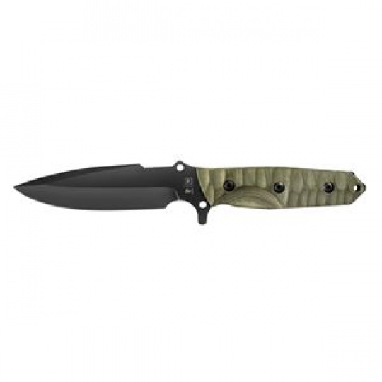 MARAUDEUR SURVIVAL KNIFE G10 ARMY GREEN HANDLE / SMOOTH BLADE + KYDEX SHEATH